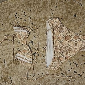 Snake skin patterned bathing suit